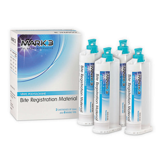 Mark 3 Bite Registration material, Four cartridges of 50 ml, Regular Set